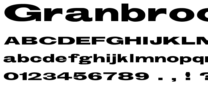 Granbrook Heavy font